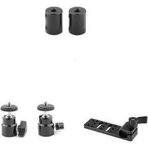 CAMVATE 15mm Micro Rod + 15mm Rod Clamp + 1/4"-20 Mini Ball Head