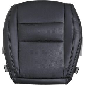SecosAutoparts Front Driver Side Bottom Perforated Leather Replacement Seat Cover Black Compatible with Jeep Grand Cherokee 2011 2012 2013 2014 2015 2016