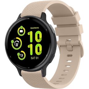 AK Silicone Band for Garmin Vivoactive 5 / Vivoactive 3 Watch Band ، Garmin Venu 2 Plus / Venu SQ / Venu Watch Band Women Men ، حزام بديل ناعم لـ Garmin Vivomove Sport ، Vivoactive 3 Music ، Forerunner 645 /245 Music Smart Watch Watch