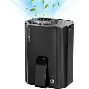 AI Portable Personal Waist Neck Rechargeable Fan, 3-Speed ​​10000RPM Brushless Motor Desktop Fan Hands-Free Neck Hanging Fans, 20-Hour Runtime, Wearable Portable Fans for Camping and Worksites