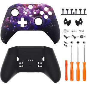 eXtremeRate Surreal Lava Patterned Faceplate Shell + Black Back Bottom Shell for Xbox Elite Series 2, Elite Series 2 Core Controller