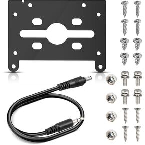 EWAY Backup Camera Cover Plate for Furrion Pre-Wired RVs 5th Wheel Travel Trailer Camper Vans Motorhome, Aftermarket Rear View Reversing Cam Bracket Adapter w/Power Pigtail Wire