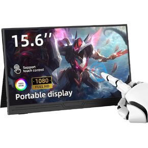 Portable Touchscreen,Touch Screen,HDMI USB-C IPS External Monitor,Ultra Slim Portable Monitor for Laptop Mac Switch Xbox Tablet PC