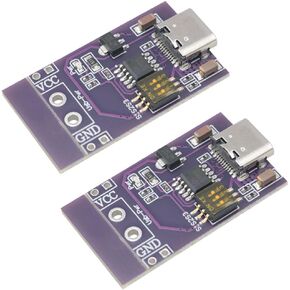 2PCS Type-C QC AFC PD2.0 PD3.0 to DC Fast Charging Decoder Trigger USB-PD Laptop Power Change Board Modules Support 5V 9V 12V 15V 20V Fixed Voltage Output