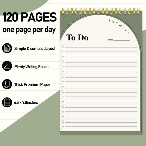 To Do List Notepad - 80 Sheets Daily Planner Notepad To Do List Notebook for Work,5.5" X 8.3" To Do List Planner Organizer with Checklist for Productivity in Saudi Arabia