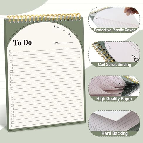 To Do List Notepad - 80 Sheets Daily Planner Notepad To Do List Notebook for Work,5.5" X 8.3" To Do List Planner Organizer with Checklist for Productivity in Saudi Arabia