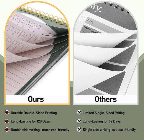 To Do List Notepad - 80 Sheets Daily Planner Notepad To Do List Notebook for Work,5.5" X 8.3" To Do List Planner Organizer with Checklist for Productivity in Saudi Arabia