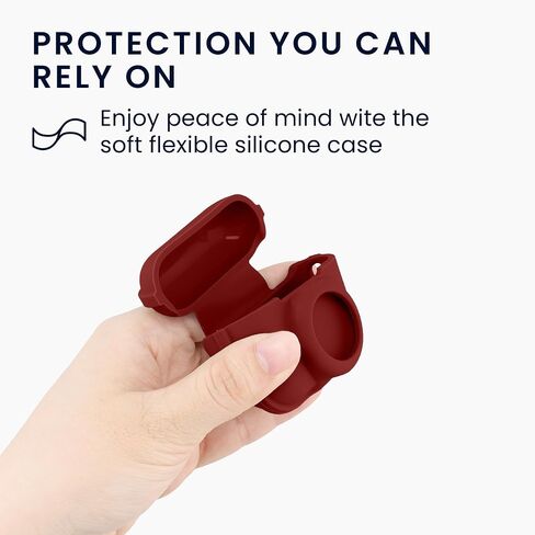 علبة Kwmobile متوافقة مع Apple Airpods Pro 2 Case مع تخزين Apple Airtag - غطاء السيليكون - Lavender Gray in Kuwait
