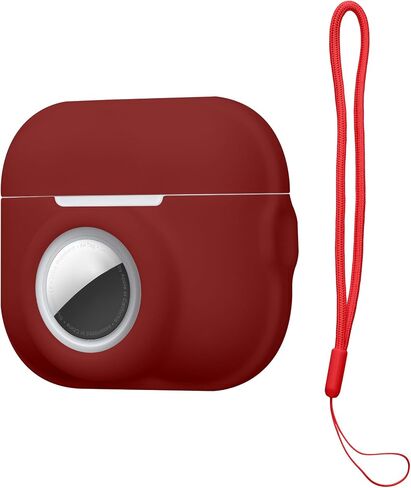 علبة Kwmobile متوافقة مع Apple Airpods Pro 2 Case مع تخزين Apple Airtag - غطاء السيليكون - Lavender Gray in Kuwait