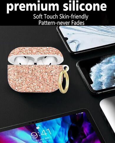 متوافق مع Airpod Pro 2nd/1st Generation Cover مع سلسلة مفاتيح ، علبة سماعات رأس لاسلكية مقاومة للوقاية من Airpod Pro 2023/2022/2019 (Camo America US Flag) in Kuwait