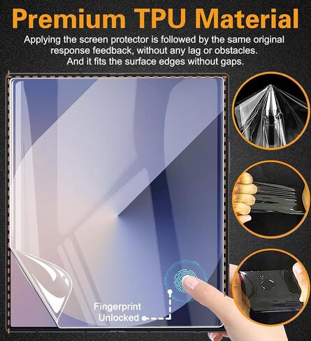 واقي شاشة الخصوصية لـ Samsung Galaxy Z Fold 6 ، 2 من الزجاج الأمامي المضاد للتجسس + 2 أفلام TPU مرنة داخلية + 2 حماية من عدسات الكاميرا لا فقاعة ، مضاد للقرعة ، ديفر in Kuwait