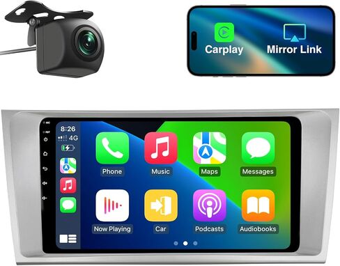 Car Radio for Toyota Camry 2006 2007 2008 2009 2010 2011, 9" HD IPS Car Stereo, with Wireless CarPlay/Bluetooth/GPS Navigation/HD Reverse Camera/DSP/Android12(with JBL) in Saudi Arabia
