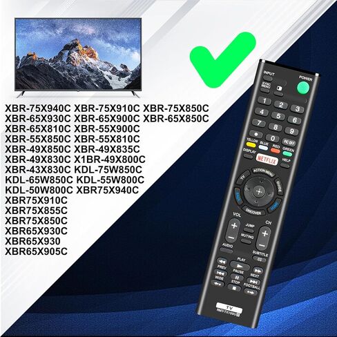 RMT-TX102U لـ Sony TV Remote Control Replacement ، لـ Sony TV Remote Remote لـ KDL-32W600D KDL-48W650D KDL-55W650D KDL-40W650D KDL-48R510C KDL-40R510C KDL-32R500C KDL in Kuwait