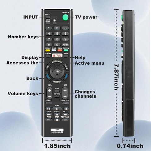 RMT-TX102U لـ Sony TV Remote Control Replacement ، لـ Sony TV Remote Remote لـ KDL-32W600D KDL-48W650D KDL-55W650D KDL-40W650D KDL-48R510C KDL-40R510C KDL-32R500C KDL in Kuwait