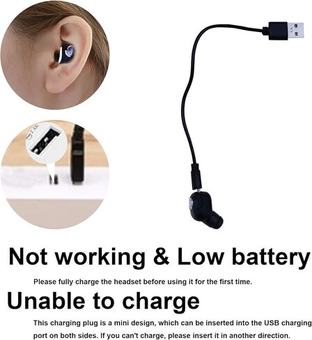 Single Bluetooth Wireless Earbud, Mini Bluetooth Single Earbud Small Wireless Invisible Headphones, Single Earphone with 12 Hour Super Long Battery Life Suitable for Sports Work and Sleep (Black) in Saudi Arabia