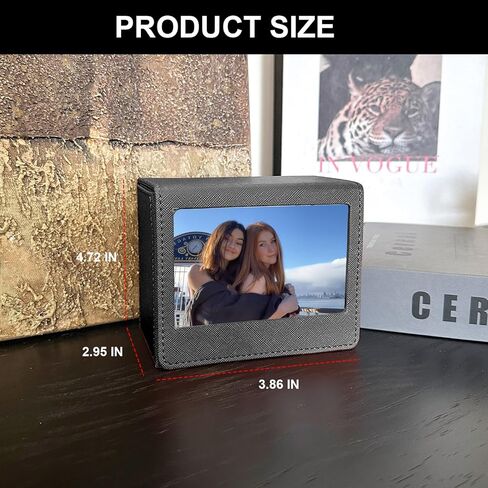 CAIYOULE Photo Case for Fujifilm Instax Wide 400/300/Wide EVO/210 for Polaroid 600/I-Type/NOW/OneStep Instant Film, 3.4x4.3 Inch Photo Storage Box，Black in Kuwait