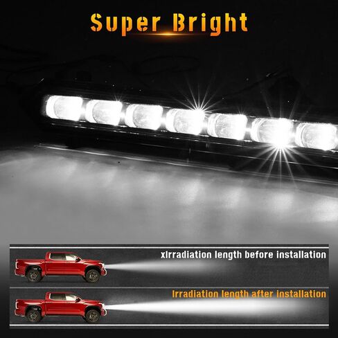 Front Center Bumper LED Grill Lights,3PCS Amber Grill Lights w/Wiring Harness fit for Toyota Tundra for TRD Pro 2022 2023 2024,Yellow Front Grill Lights,Exterior Lighting Accessories,Set of 3 in Kuwait