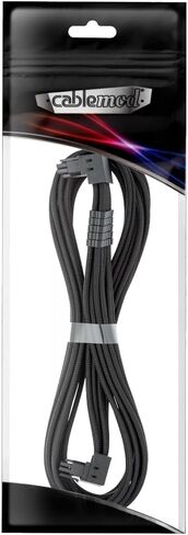 CableMod C-Series Pro ModFlex Sleeved 12V-2x6 12VHPWR 90° StealthSense PCIe Cable for Corsair Type 5 RMX Shift (Variant A, Black) in Saudi Arabia