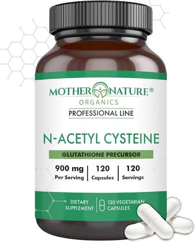N-Acetyl Cysteine (NAC) Supplement - 600mg Capsules 120 Count, High-Potency Vegan & Non-GMO Glutathione Precursor, Enhance Cellular Health & Longevity in Saudi Arabia