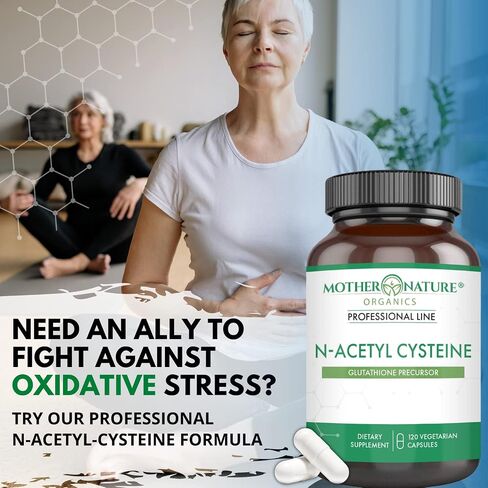 N-Acetyl Cysteine (NAC) Supplement - 600mg Capsules 120 Count, High-Potency Vegan & Non-GMO Glutathione Precursor, Enhance Cellular Health & Longevity in Saudi Arabia