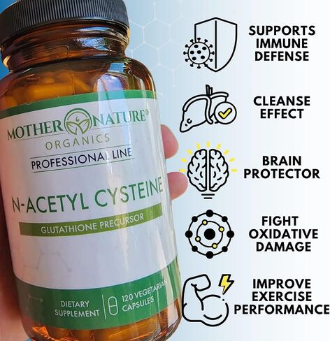 N-Acetyl Cysteine (NAC) Supplement - 600mg Capsules 120 Count, High-Potency Vegan & Non-GMO Glutathione Precursor, Enhance Cellular Health & Longevity in Saudi Arabia