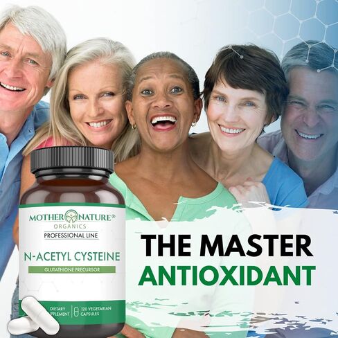 N-Acetyl Cysteine (NAC) Supplement - 600mg Capsules 120 Count, High-Potency Vegan & Non-GMO Glutathione Precursor, Enhance Cellular Health & Longevity in Saudi Arabia