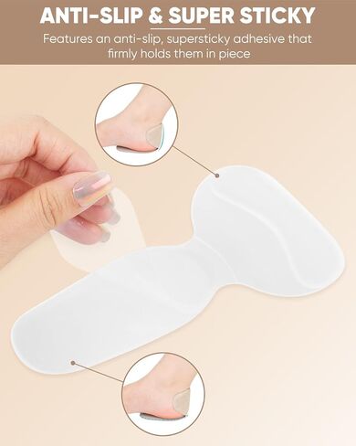 ONUEMP 6 Pairs Heel Pads for Shoes, Heel Grips and Ball of Foot Cushions for Women Shoes, Silicone Heel Protectors Heel Cushion Inserts Metatarsal Pad for Shoes That are Too Big, Heel Pain Relief in Kuwait