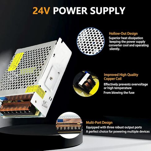 AC to DC Converter 24V 5A 120W Power Supply,Universal SMPS 110V/120V/220V AC to DC Converter Power Supply Transformer Driver Adapter for CCTV,RV,Pump,LED Strip (DC24V-5A-120W) in Saudi Arabia