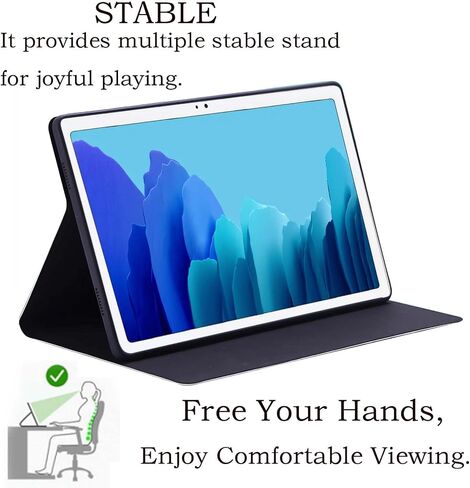 for iPad 5th/6th Gen,iPad Air 1/2 iPad 9.7 Inch Case,PU Leather Cover with Auto Wake/Sleep,and Adjustable Viewing Angles.Moon Cat in Kuwait