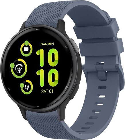 AK Silicone Band for Garmin Vivoactive 5 / Vivoactive 3 Watch Band, Garmin Venu 2 Plus / Venu Sq / Venu Watch Band Women Men, Soft Replacement Strap for Garmin Vivomove Sport, Vivoactive 3 Music, Forerunner 645 / 245 Music Smart Watch in Saudi Arabia