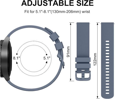 AK Silicone Band for Garmin Vivoactive 5 / Vivoactive 3 Watch Band, Garmin Venu 2 Plus / Venu Sq / Venu Watch Band Women Men, Soft Replacement Strap for Garmin Vivomove Sport, Vivoactive 3 Music, Forerunner 645 / 245 Music Smart Watch in Saudi Arabia