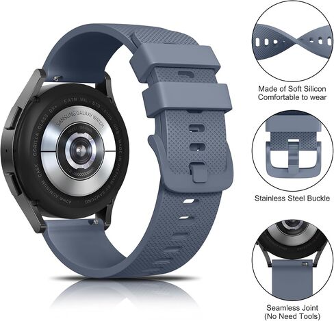 AK Silicone Band for Garmin Vivoactive 5 / Vivoactive 3 Watch Band, Garmin Venu 2 Plus / Venu Sq / Venu Watch Band Women Men, Soft Replacement Strap for Garmin Vivomove Sport, Vivoactive 3 Music, Forerunner 645 / 245 Music Smart Watch in Saudi Arabia