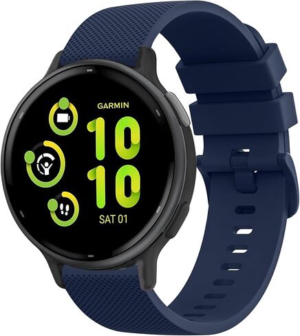 AK Silicone Band for Garmin Vivoactive 5 / Vivoactive 3 Watch Band ، Garmin Venu 2 Plus / Venu SQ / Venu Watch Band Women Men ، حزام بديل ناعم لـ Garmin Vivomove Sport ، Vivoactive 3 Music ، Forerunner 645 /245 Music Smart Watch Watch in Saudi Arabia