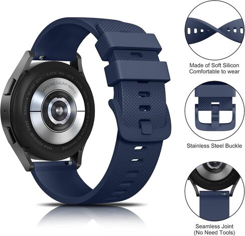 AK Silicone Band for Garmin Vivoactive 5 / Vivoactive 3 Watch Band ، Garmin Venu 2 Plus / Venu SQ / Venu Watch Band Women Men ، حزام بديل ناعم لـ Garmin Vivomove Sport ، Vivoactive 3 Music ، Forerunner 645 /245 Music Smart Watch Watch in Saudi Arabia