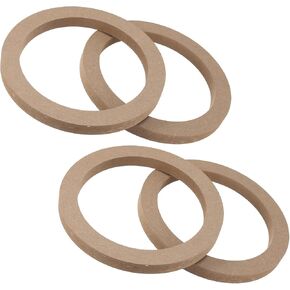 Motoforti Universal Car Speaker Spacer Rings, 6.5, Wood, Khaki, 4 Pcs