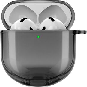 Clear Case - for AirPods 4 / AirPods 4 with Active Noise Cancellation Case Cover, Powerful Drop Protection, Soft TPU Protective Cover with Keychain, for AirPods 4th Generation - Transparent