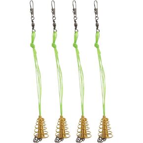 4Pcs Carp Fishing Baits Hook 8/9/10/11/12 Explosion Fishook Fishing Hooks Set with Spring Bait Traps for Freshwater/Saltwater(9#)