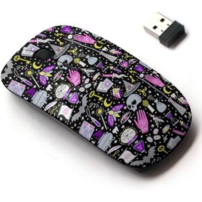 2.4G Wireless Mouse with Cute Pattern Design for All Laptops and Desktops with Nano Receiver - Magic Witch