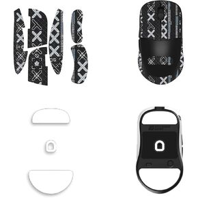 Mouse Grip Tape Full Coverage for Endgame Gear XM2we, Mouse Anti Slip,Self-Adhesive Sweat-Resistant Professional Mice Upgrade Kit(Foot pad + Black Mouse Grip Tape)