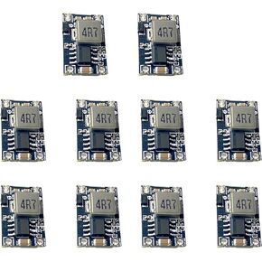 10 Packs 5V Regulator, Mini Buck DC 5-30V, Step-Down Converter Boards from 12V and 24V to 5V with 1.8A Output, Mini360 Small Power Modules of Model MP1584EN for Small Aircraft