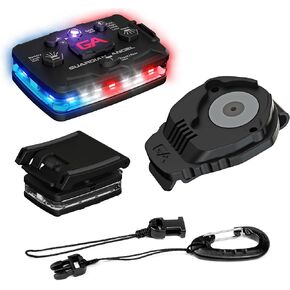 Guardian Angel Law Enforcement Infrared Wearable Safety Light Bundle - Elite Series Red/Blue/White Infrared Light, Universal Mount, Epaulet Mount and Tether, Magnetic Mounting, Professional Grade