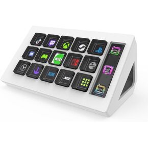 15 Keys Programmable Keyboard,Customize Gaming Experience Visual Keyboard,LCD Custom Keyboard Macro Keyboard Operations with OBS Twitch, Genericnhyxv8z9dk