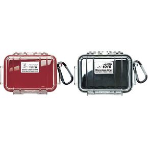 Pelican 1010 Micro Case Bundle (Red/Clear, Black/Clear)