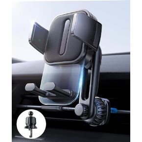 LISEN Cell Phone Car Mount for iPhone [Enjoy Never Blocking], Universal Car Phone Holder Vent Phone Mount for Car [2 Hook Kit] Hands Free Phone Car Mount Fits iPhone 16 15 Pro Max Plus Samsung