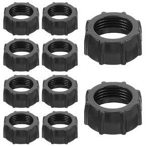 10pcs Tightening Nut for Replacement Car Mount, Screw on Car Phone Mount Replacement Parts Ball Joint Fixed Adapter Head Bracket Holder Tightening Ring for Camera DVR Camcorder, Black
