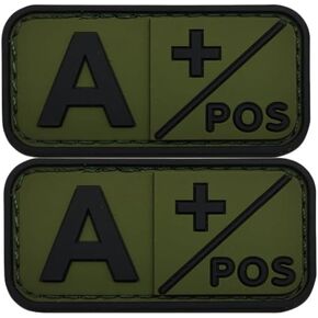 2 PCS Mini A+ Aid Aid Patch PVC متوافقة مع بقع PVC للقبعات ، بقع حامل اللوحة ، تصحيح IFAK ، مجموعة الإسعافات الأولية ، نوع الدم ، نقاط البيع