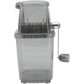 Manual Ice Crusher, Small Portable Shaver Ice Machine Hand Operated Snow Cone Ice Makers for Home Use (Grey)