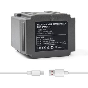 REYTRIC 7000mAh EM9 Rechargeable Battery Pack Replacement for TACTACAM Defend Rechargeable Battery Compatible with TACTACAM Defend Cellular Security Camera