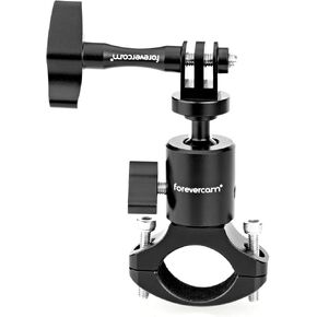 Forevercam Bike Handlebar Mount for Gopro Hero 13/12/11/10/9/8/Insta360/AKASO/DJI Osmo Aluminum Motorcycle Handlebar Mount 360°Rotation Ball Head Gimbal