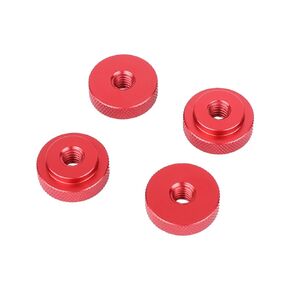 CAMVATE 5/16"-18 Female Thumb Wheel Lock Nut Adapter(4 Pieces,Red)-24008